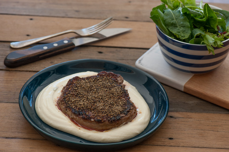 Pepper Steak with Ricotta