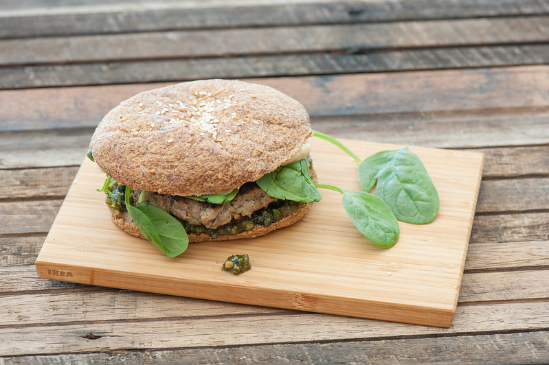 Pesto Chicken Burgers