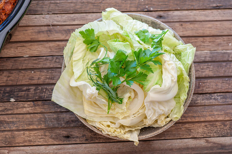 Salted Cabbage 'Tortillas'